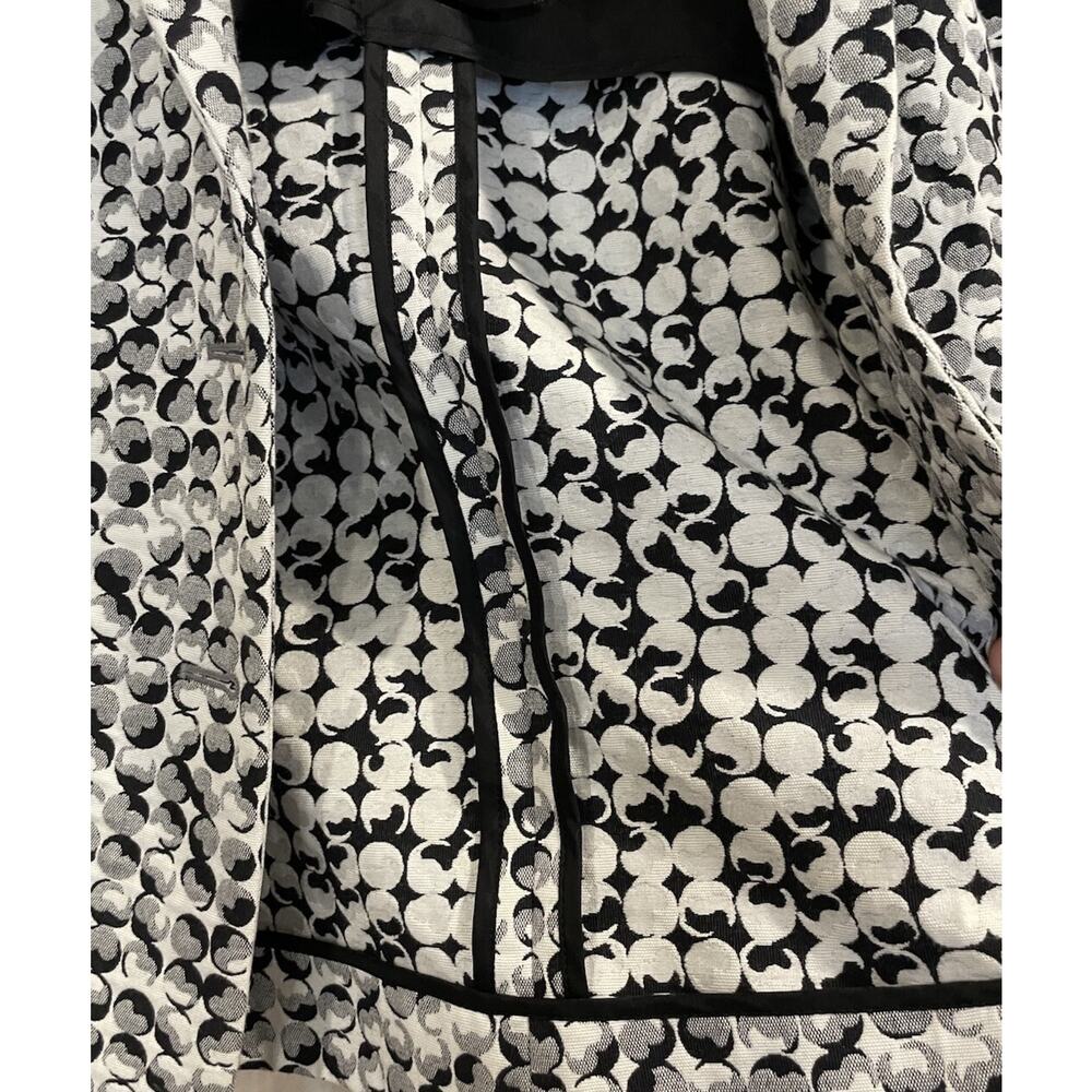 Akris Punto Textured Blazer Womens 6 Black & White Jacket Work Business, Cropped - Picture 7 of 12